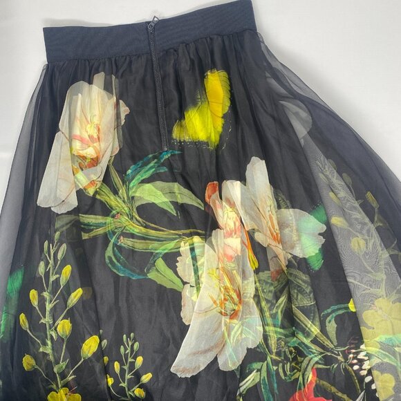 Alice + Olivia Nilda Essential Floral Silk Maxi Skirt 0 - Picture 9 of 11